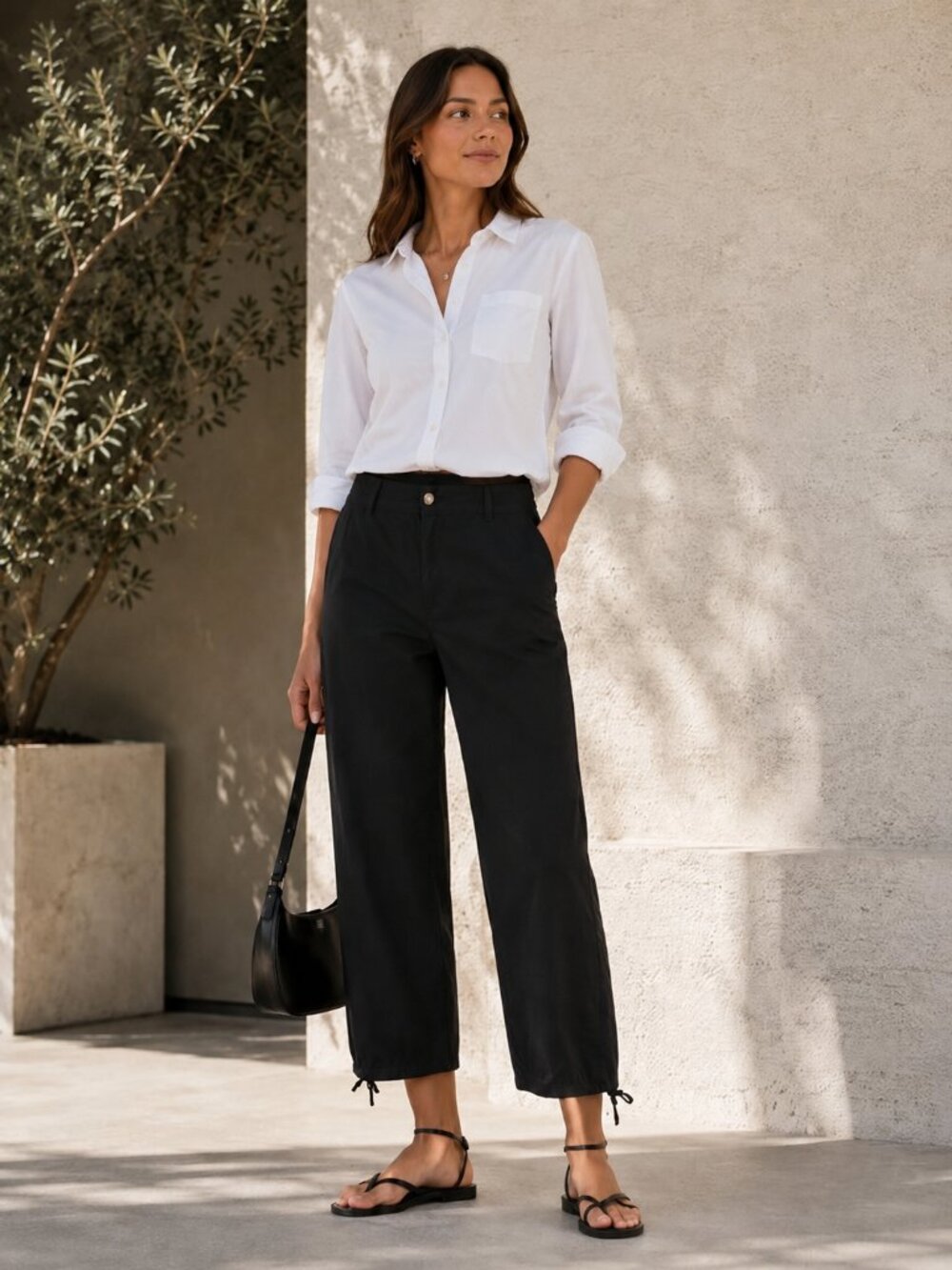 Cop. Copine Boomerang Lightweight Relaxed Black Pants Sz. 38